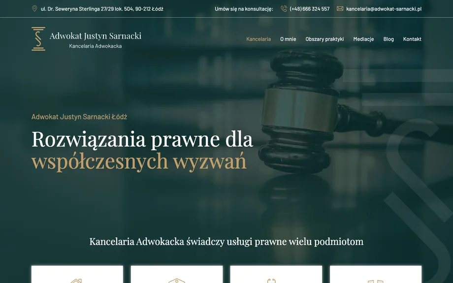 Zrzut strony adwokat-sarnacki.pl - kancelaria adwokacka w Łodzi
